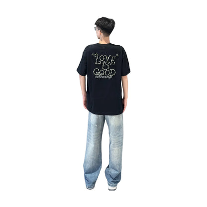 GOODBRAND Solid Colour Pearl Logo Tee Black (SS25)