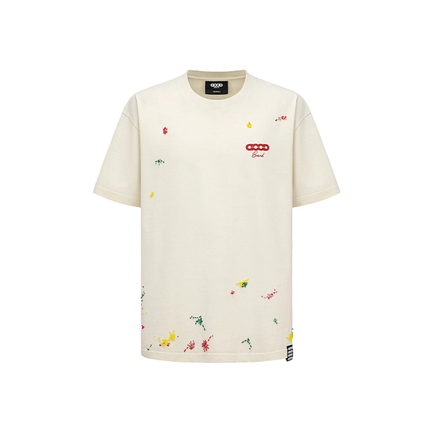 GOODBRAND Dopamine Tube Beaded Tee Beige (SS25)