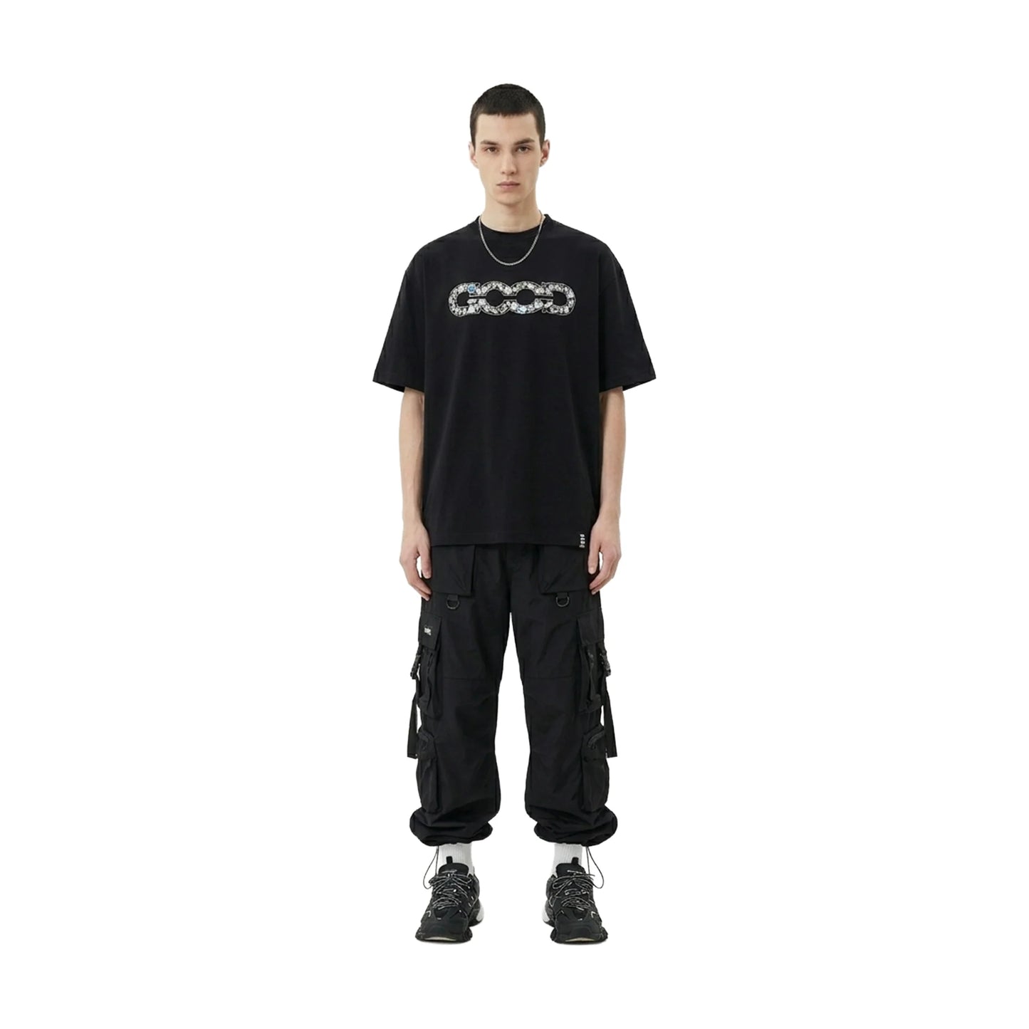 GOODBRAND Gemstone Embellished Logo Tee Black (SS26)
