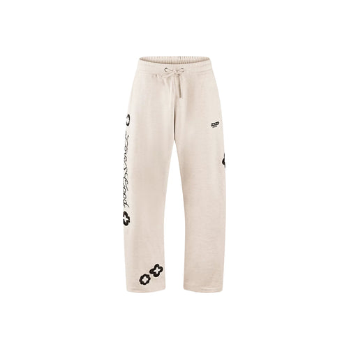 GOODBRAND Good Loves Floral Slogan Sweatpants Off White (FW25)