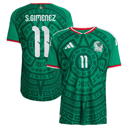 Santiago Gimenez Mexico National Team 2026  Home On-Field Jersey - Green