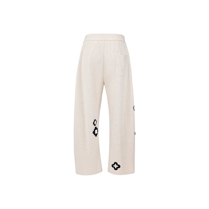 GOODBRAND Good Loves Floral Slogan Sweatpants Off White (FW25)