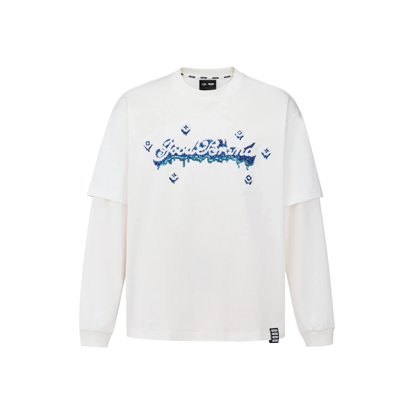 GOODBRAND Melting Ice Cream Two-Piece Long Sleeved Tee White (FW25)