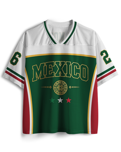 TheRetroTee Personalized Mexico Custom Name Number Mesh Jersey