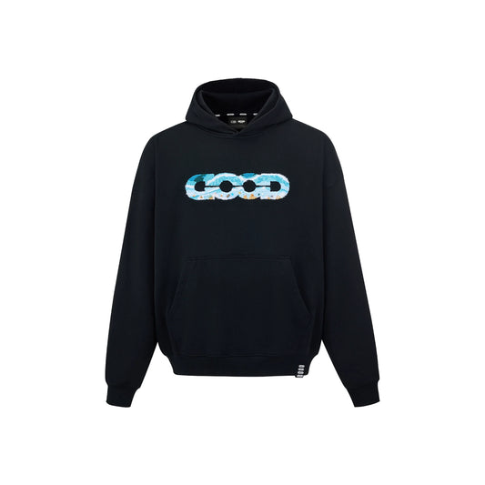 GOODBRAND GOOD Holiday Beach Embroidered Hoodie Black (FW25)