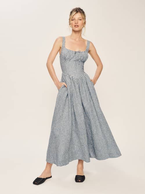 Petites Balia Linen Dress