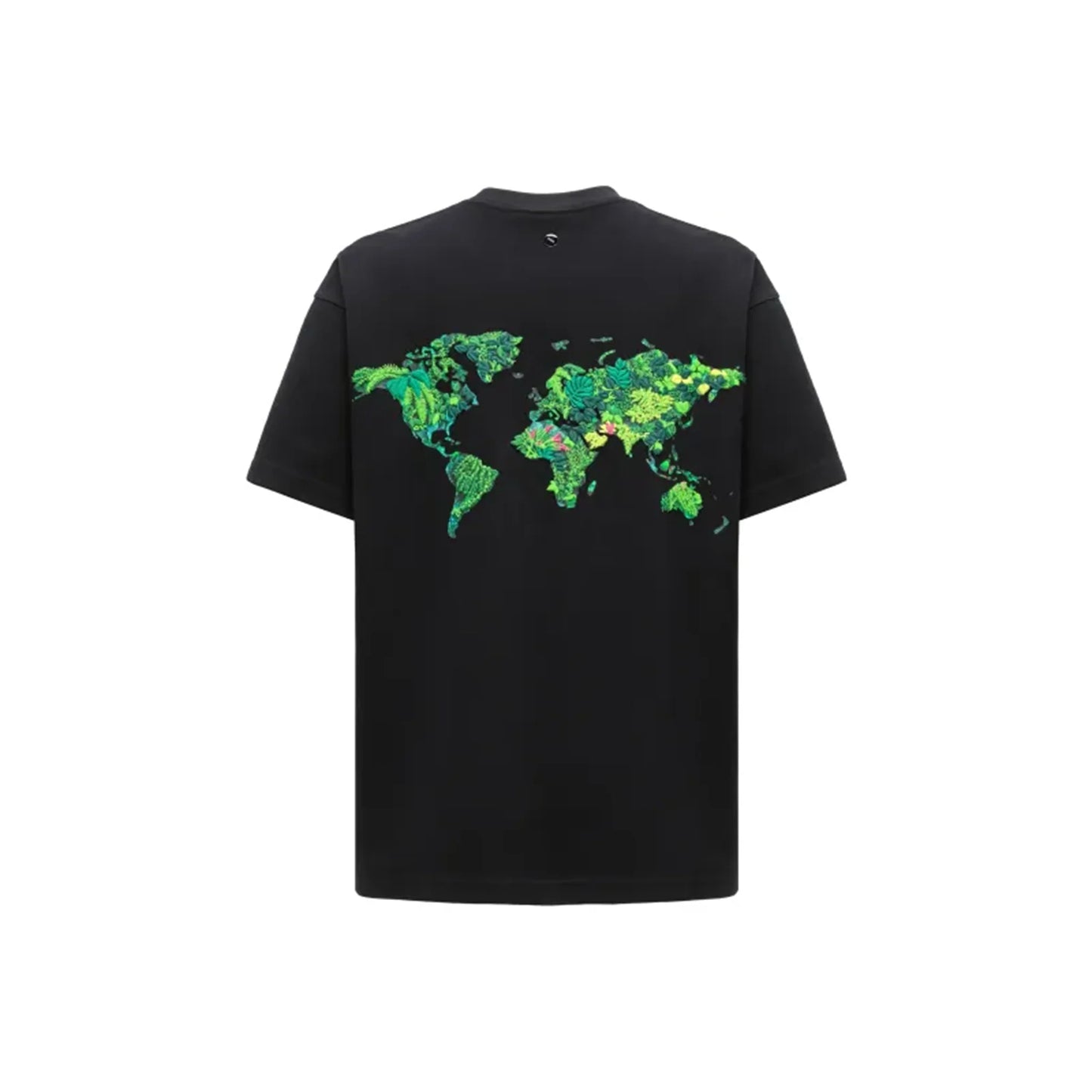 GOODBRAND 3D Green Plant Embroidered Map Logo Tee Black (SS25)
