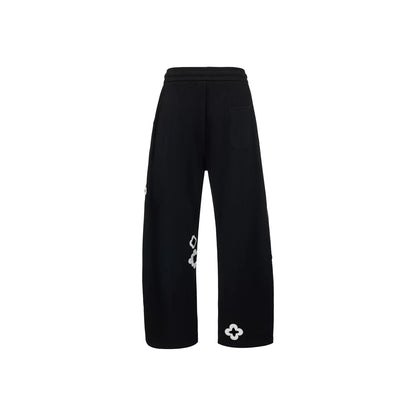 GOODBRAND Good Loves Floral Slogan Sweatpants Black (FW25)