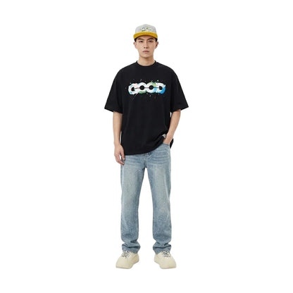 GOODBRAND 3D Fem Graffiti Map Splatter Tee Black (SS26)