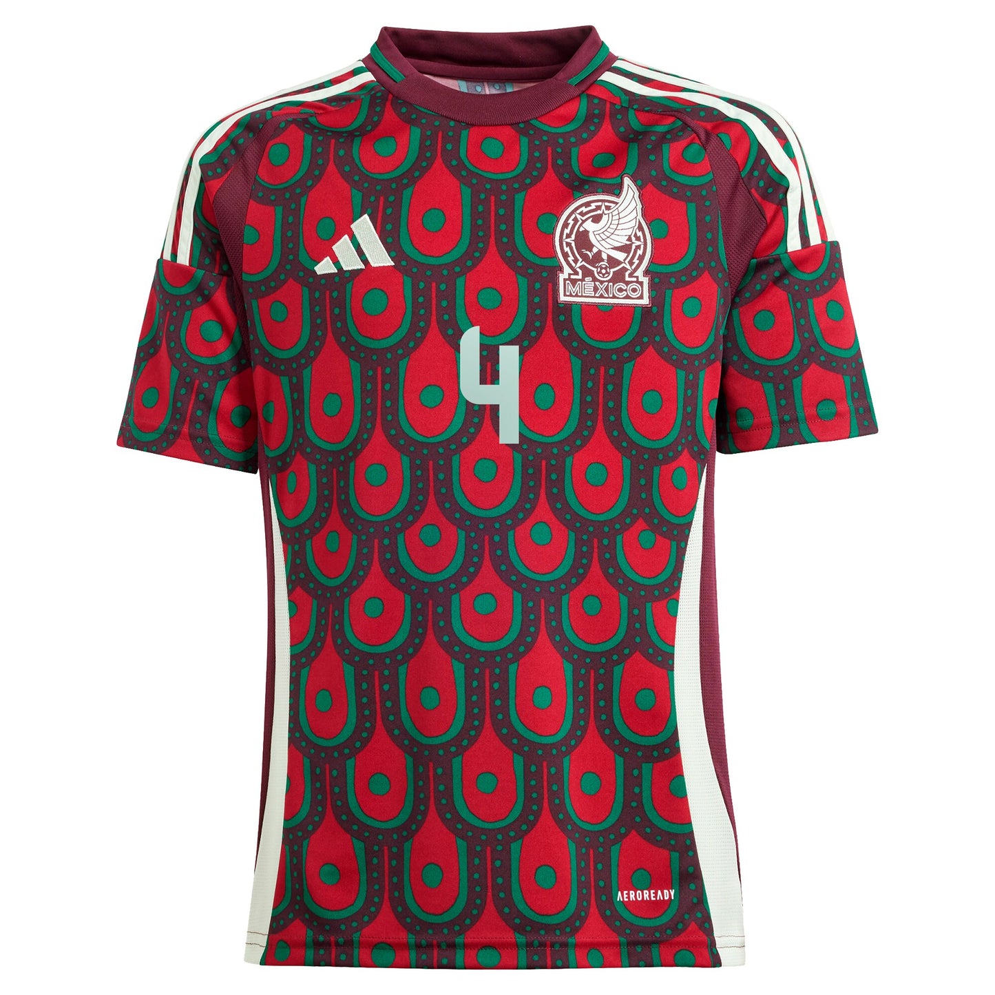 Edson Alvarez Mexico National Team Youth 2024 Home Replica Player Jersey - Burgundy